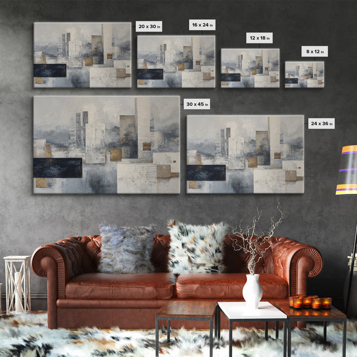 Sophisticated Neutral Abstract Canvas Print, Hotel Art, Modern Decor, Hotel Decor, Abstract Art, Boutique, Poster, Wall Decor, HOT-3x2-29