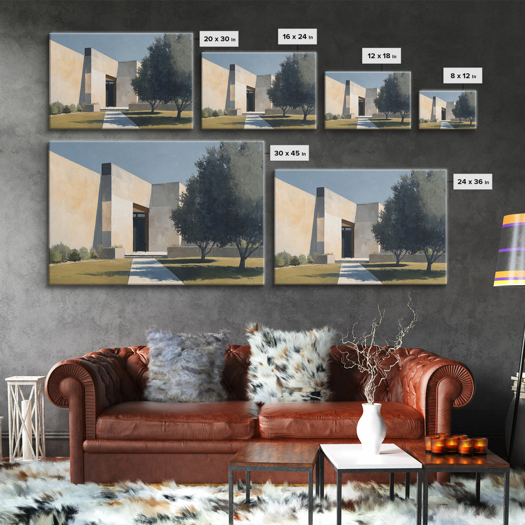 Minimal Architectural Arch Study Canvas Print, Hotel Art, Gallery Wall Set, Hotel Decor, Fine Art, Boutique, Textured Painting, HOT-3x2-32