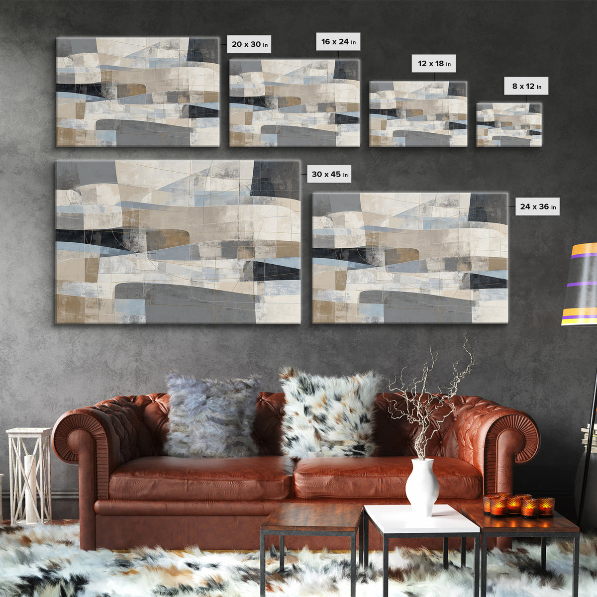 City Map Abstract Lines Without Readable Labels Canvas Print, Hotel Art, Beach Prints, Hotel Decor, Fine Art, Boutique, HOT-3x2-52
