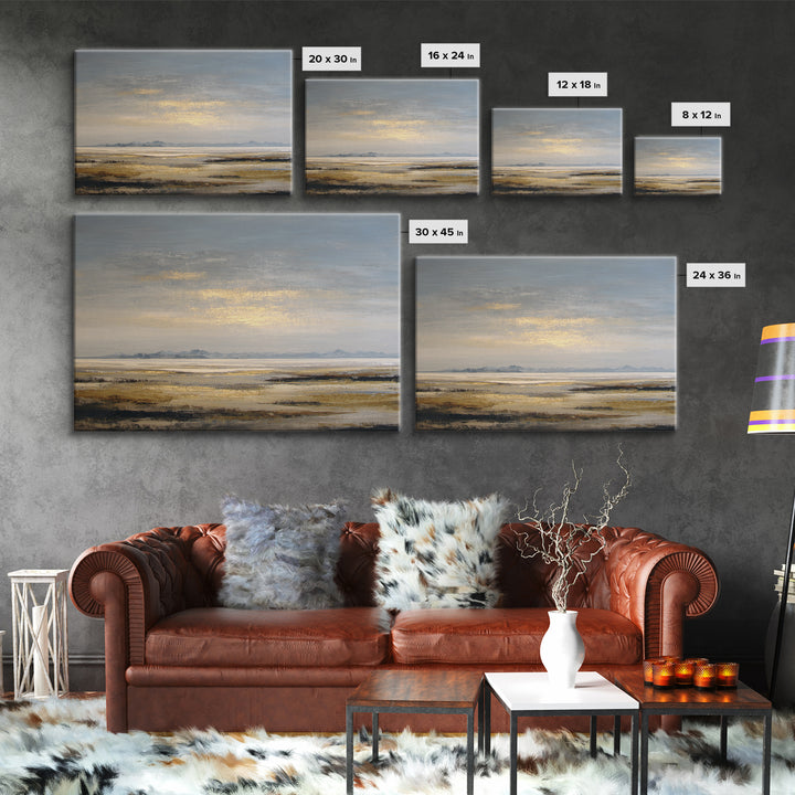Panoramic Desert Horizon Canvas Print, Hotel Art, Contemporary Art, Hotel Decor, Fine Art, Boutique, Art Deco, Abstract Art, HOT-3x2-72