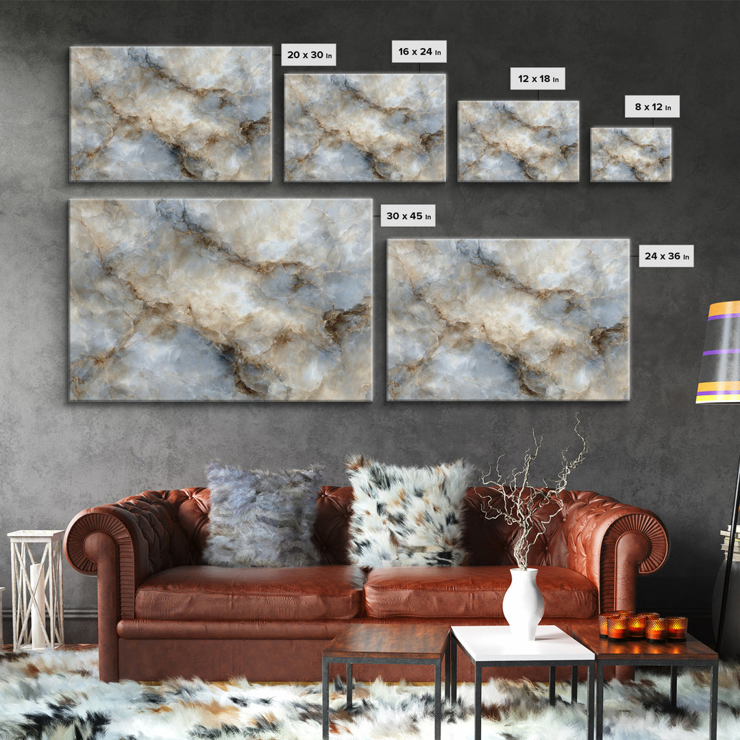 Abstract Marble Texture Framed Canvas Print, Hotel Art, Mid Century Modern, Hotel Decor, Abstract Art, Boutique, Coastal Decor, HOT-3x2-95
