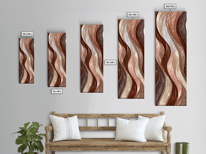 Abstract Hair Strands Forming Elegant Waves Canvas Print, Hair Salon Art, Printable Wall Art, Living Room Decor, Style, HSA-1x3-39