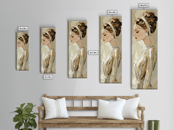 Braided Hairstyle Study Canvas Print, Hair Salon Art, Salon Sign, Living Room Decor, Fine Art, Style, Luxury Decor, HSA-1x3-95