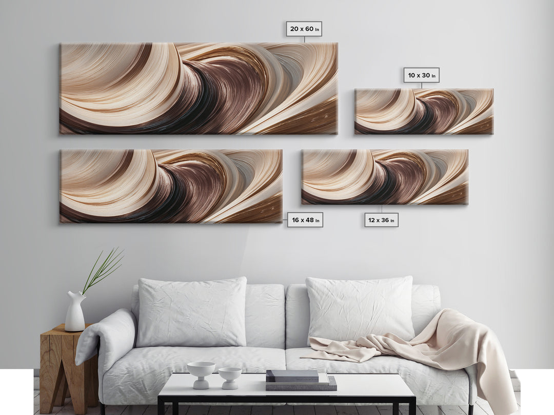 Abstract Hair Strands Forming Elegant Waves Canvas Print, Hair Salon Art, Fine Art Print, Living Room Decor, Abstract Art, HSA-3x1-19