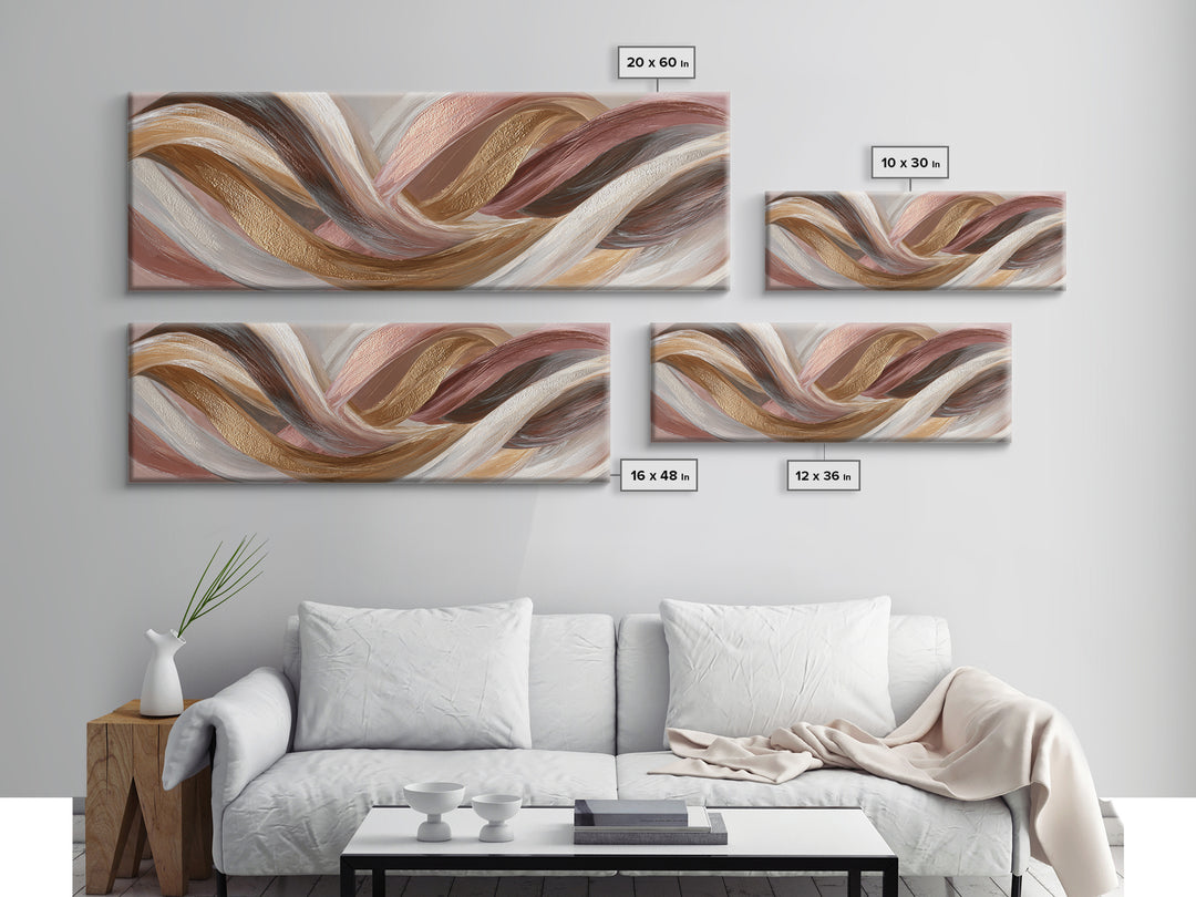 Hair Strands Turning into Abstract Ribbons Canvas Print, Hair Salon Art, Black Woman Wall Art, Living Room Decor, Abstract Art, HSA-3x1-85