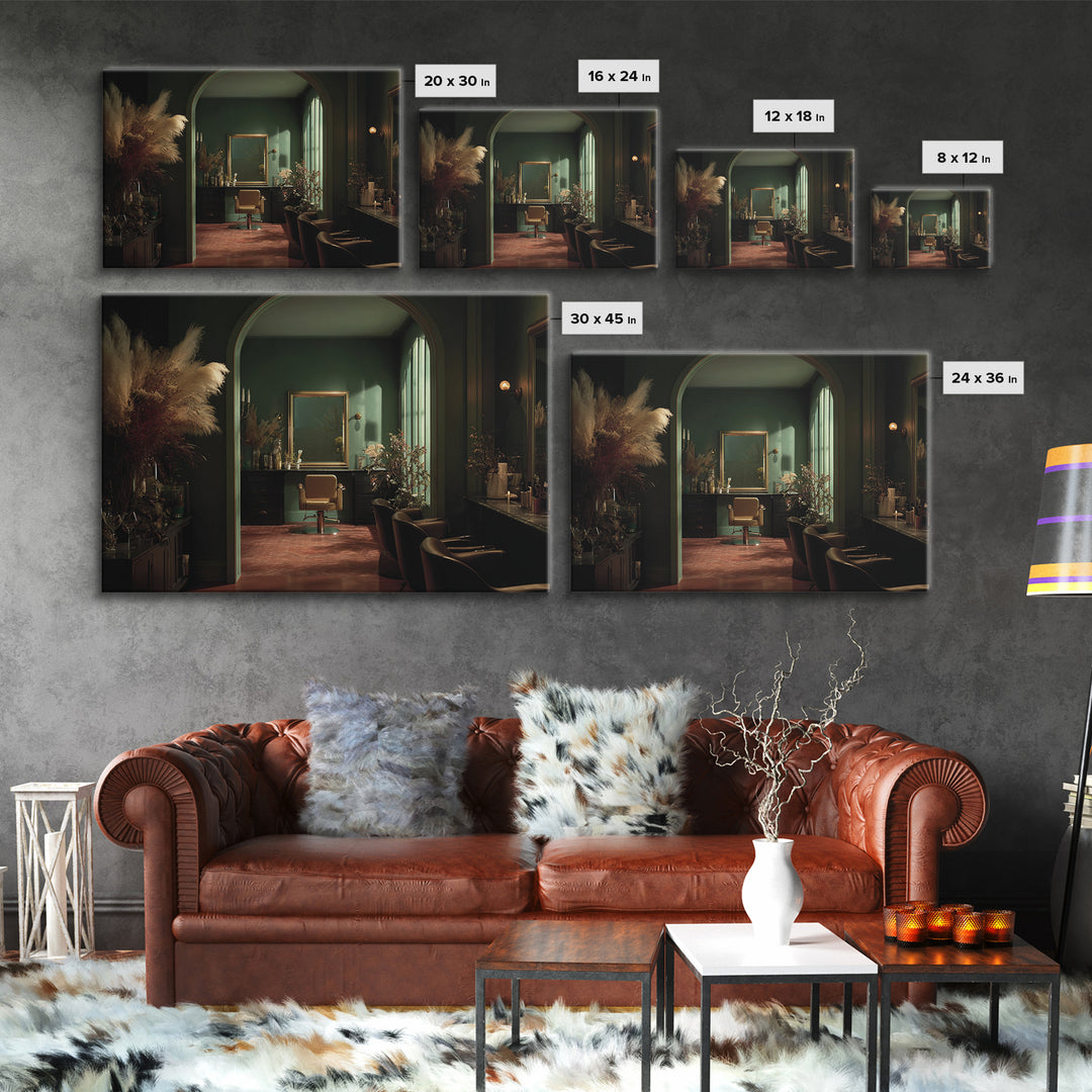 Copper Hair Silhouette Canvas Print, Hair Salon Art, Minimalist Wall Art, Living Room Decor, Fine Art, Style, Hair Stylist, HSA-3x2-38