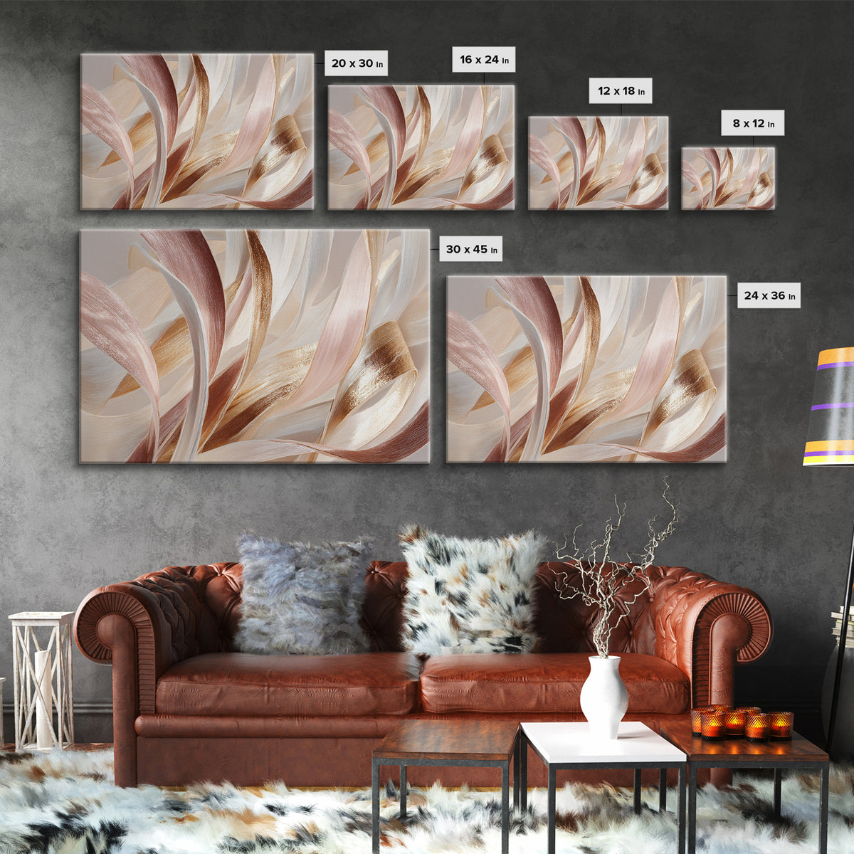 Hair Strands Turning into Abstract Ribbons Canvas Print, Hair Salon Art, Hairstylist, Living Room Decor, Fine Art, Style, HSA-3x2-73