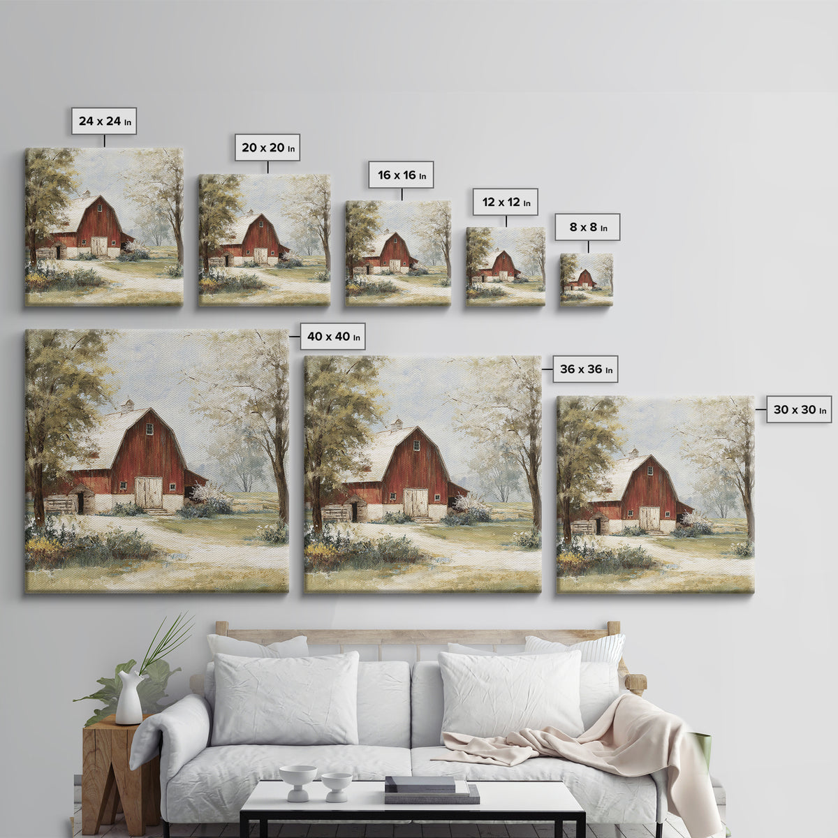 Country Lane with Flickering Sunlight Canvas Print, Impressionist Art, Floral Wall Art, Living Room Decor, Oil Painting, IMP-1x1-22
