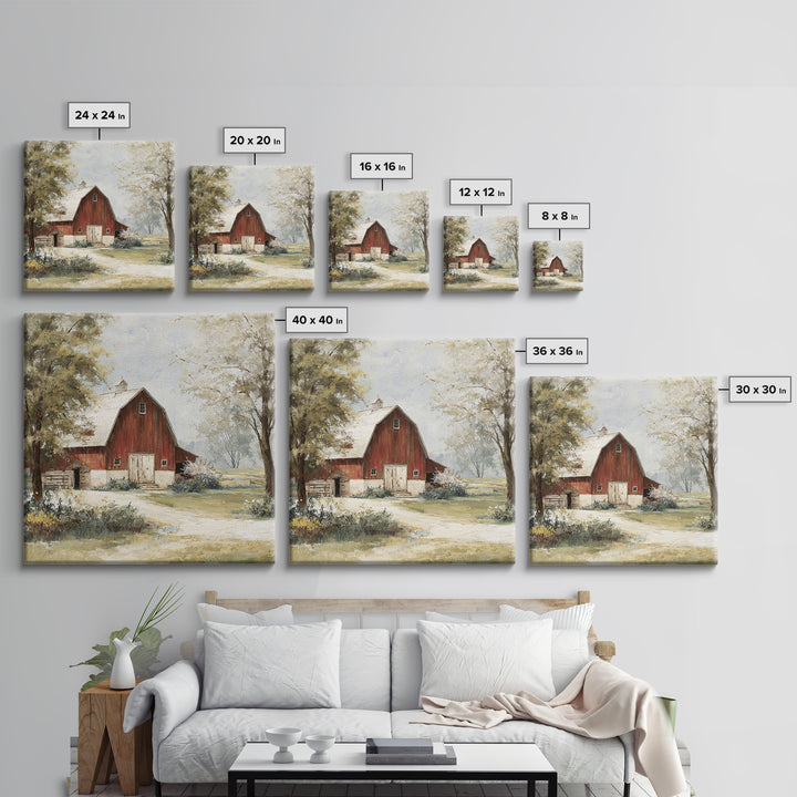 Country Lane with Flickering Sunlight Canvas Print, Impressionist Art, Floral Wall Art, Living Room Decor, Oil Painting, IMP-1x1-22