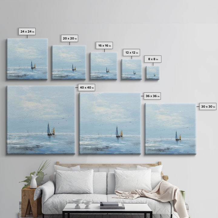 Coastal Beach Figures Canvas Print, Impressionist Art, Room Decor, Living Room Decor, Oil Painting, Impression, Large Wall Art, IMP-1x1-91