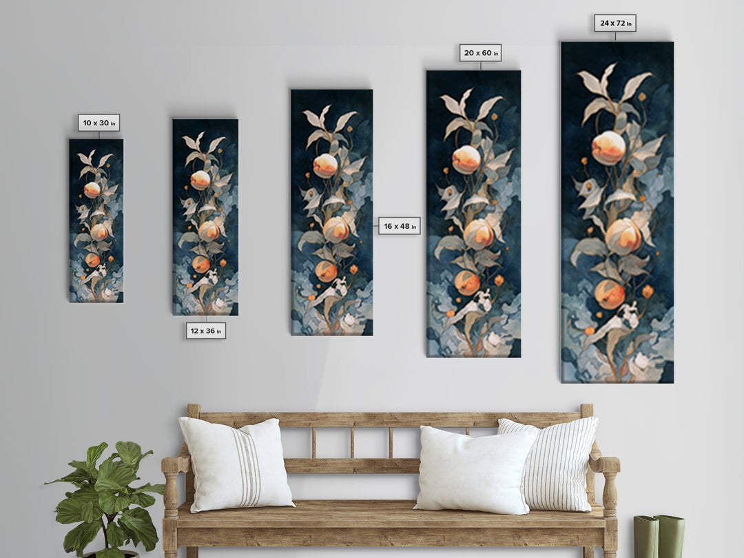 Still Life of Peaches Canvas Print, Impressionist Art, Modern Wall Art, Living Room Decor, Impression, Living Room Art, IMP-1x3-11