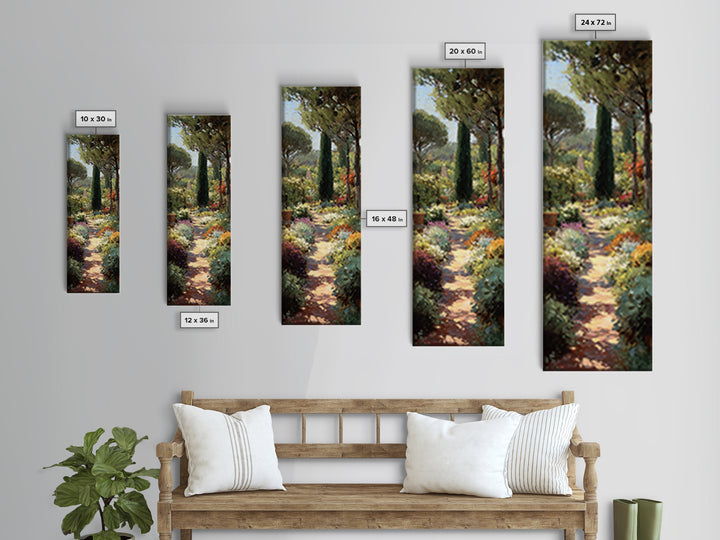 Garden Path Covered Canvas Print, Impressionist Art, Gallery Decor, Living Room Decor, Fine Art, Impression, Wall Art, IMP-1x3-14