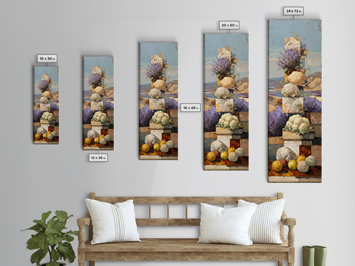 Sunset over Lavender Field Canvas Print, Impressionist Art, Flower Print, Living Room Decor, Fine Art, Impression, IMP-1x3-2