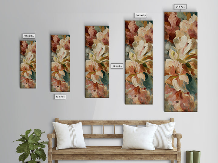 Still Life of Peaches Canvas Print, Impressionist Art, Textured Wall Art, Living Room Decor, Impression, Landscape Painting, IMP-1x3-35