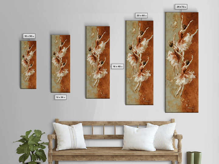 Dancers Suggested by Soft Moving Brushwork Canvas Print, Impressionist Art, Landscape Art, Living Room Decor, Abstract Art, IMP-1x3-51