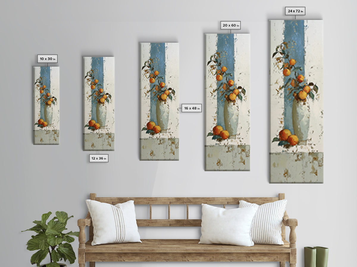 Still Life of Peaches Canvas Print, Impressionist Art, Modern Art, Living Room Decor, Fine Art, Impression, Statement Artwork, IMP-1x3-59