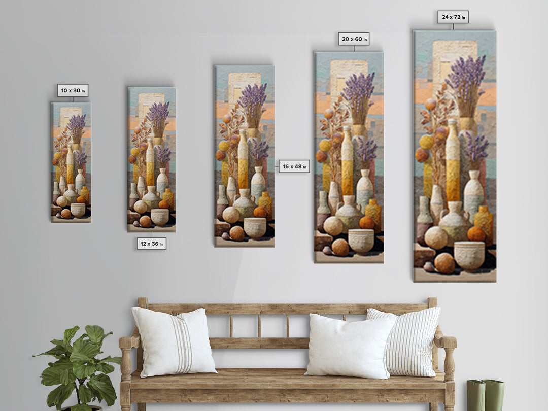 Sunset over Lavender Field Framed Canvas Print, Impressionist Art, Fine Art Print, Living Room Decor, Fine Art, Impression, IMP-1x3-74
