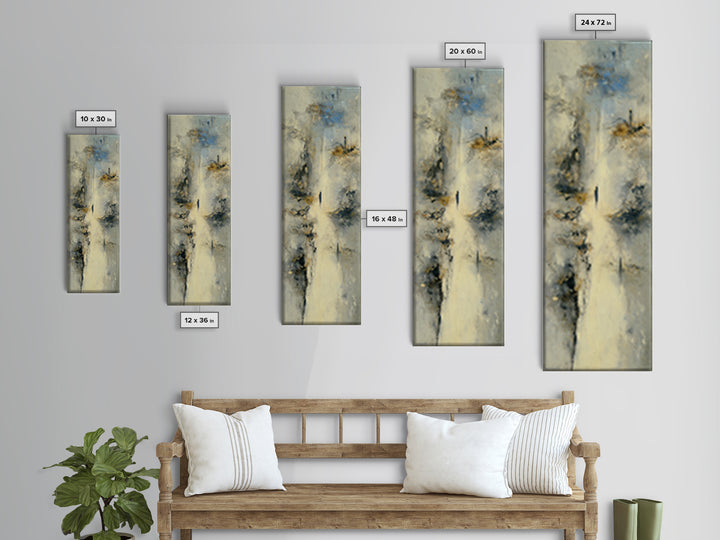 Dancers Suggested by Soft Moving Brushwork Canvas Print, Impressionist Art, Neutral Decor, Living Room Decor, Impression, IMP-1x3-75