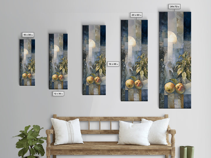 Still Life of Peaches Framed Canvas Print, Impressionist Art, Flower Print, Living Room Decor, Fine Art, Impression, IMP-1x3-83