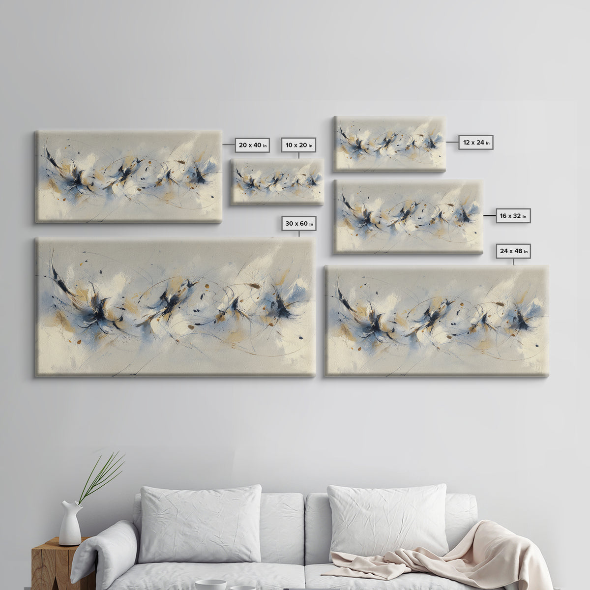 Dancers Suggested by Soft Moving Brushwork Canvas Print, Impressionist Art, Abstract Painting, Living Room Decor, Impression, IMP-2x1-11