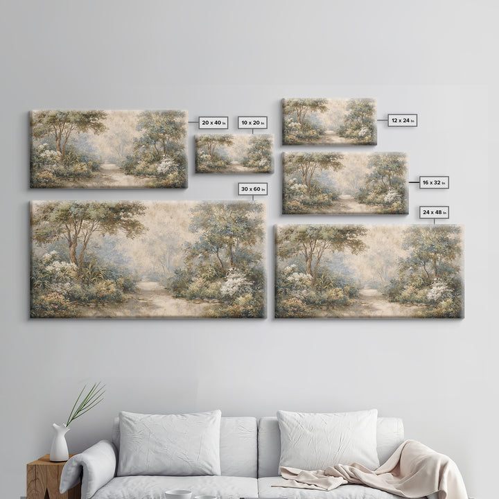 Garden Path Covered Canvas Print, Impressionist Art, Textured Painting, Living Room Decor, Fine Art, Impression, Original Art, IMP-2x1-22