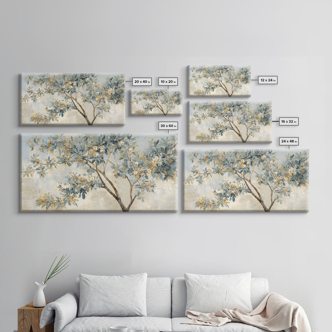 Apple Tree in Summer Orchard Framed Canvas Print, Impressionist Art, Printable Wall Art, Living Room Decor, Impression, IMP-2x1-37