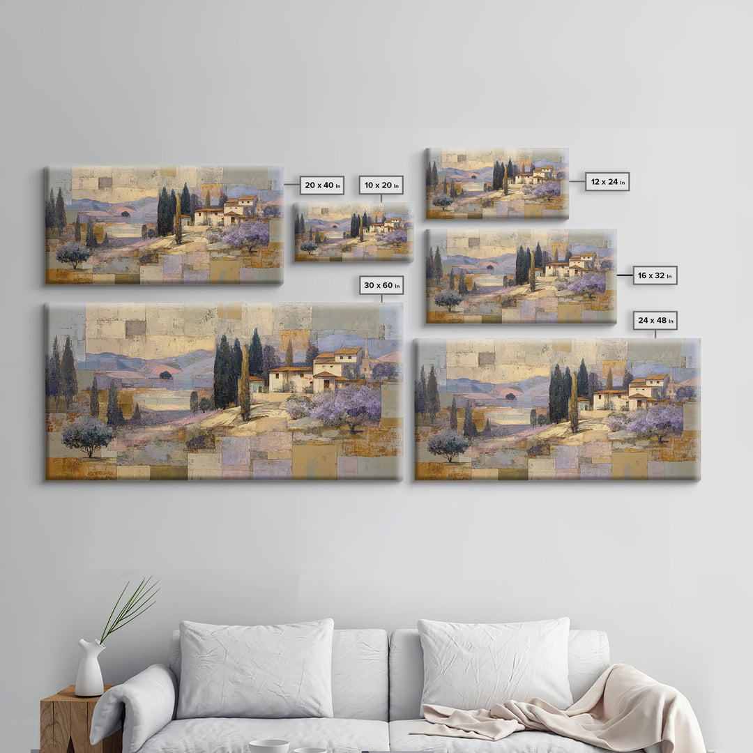 Sunset over Lavender Field Canvas Print, Impressionist Art, Printable Wall Art, Living Room Decor, Fine Art, Impression, IMP-2x1-58