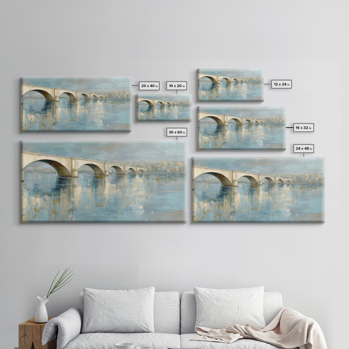 Water Lilies Floating on a Sunlit Pond Canvas Print, Impressionist Art, Living Room Wall Art, Living Room Decor, Impression, IMP-2x1-93