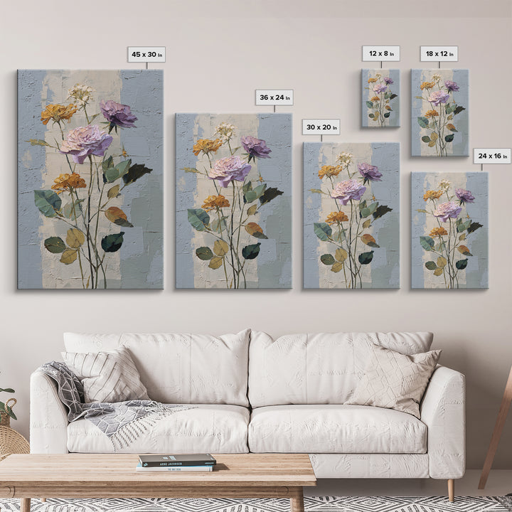 Caf Table with Flowers and Morning Light Framed Canvas Print, Impressionist Art, Home Decor, Living Room Decor, Impression, IMP-2x3-18