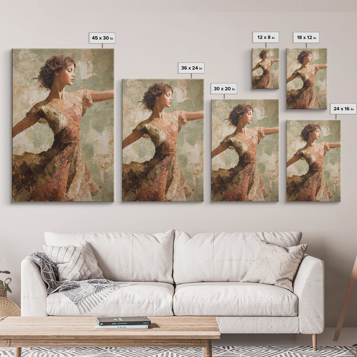 Dancers Suggested by Soft Moving Brushwork Canvas Print, Impressionist Art, Original Painting, Living Room Decor, Impression, IMP-2x3-23
