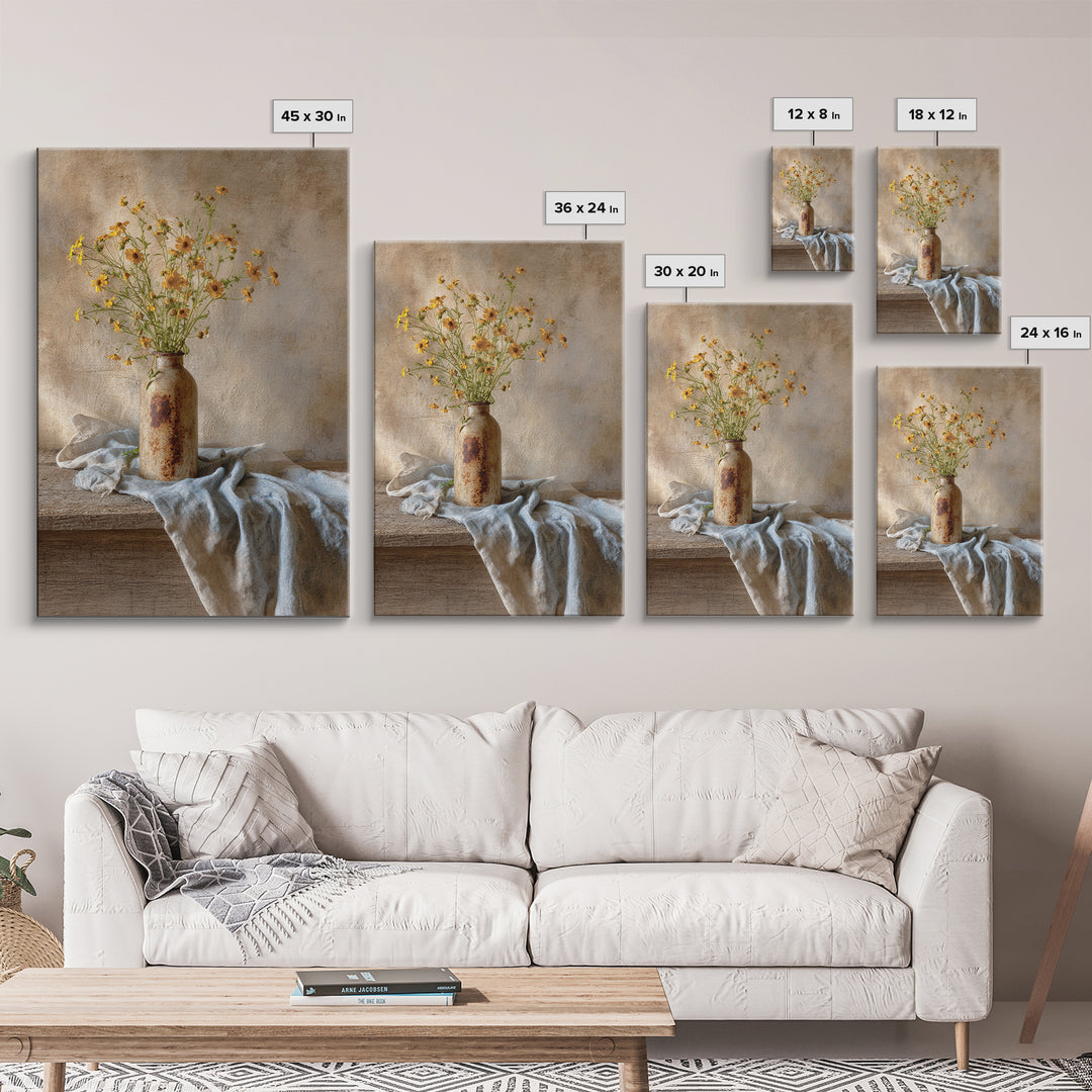 Country Lane with Flickering Sunlight Framed Canvas Print, Impressionist Art, Minimalist Decor, Living Room Decor, Impression, IMP-2x3-30