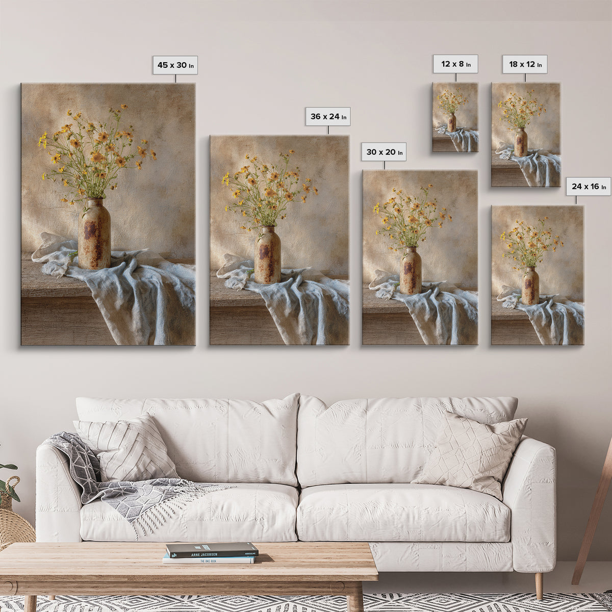 Country Lane with Flickering Sunlight Framed Canvas Print, Impressionist Art, Minimalist Decor, Living Room Decor, Impression, IMP-2x3-30
