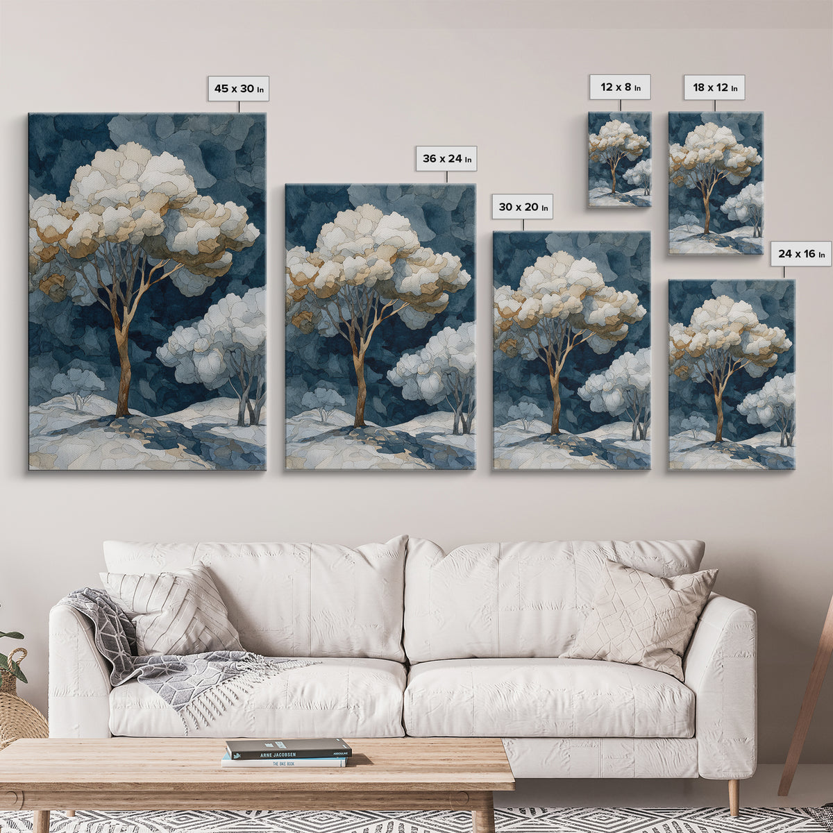 Apple Tree in Summer Orchard Canvas Print, Impressionist Art, Living Room Decor, Fine Art, Impression, Landscape Art, IMP-2x3-49