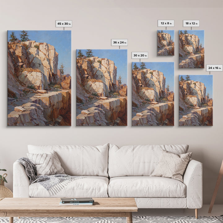 Soft Seaside Cliffs Canvas Print, Impressionist Art, Modern Wall Art, Living Room Decor, Fine Art, Impression, Living Room Art, IMP-2x3-61