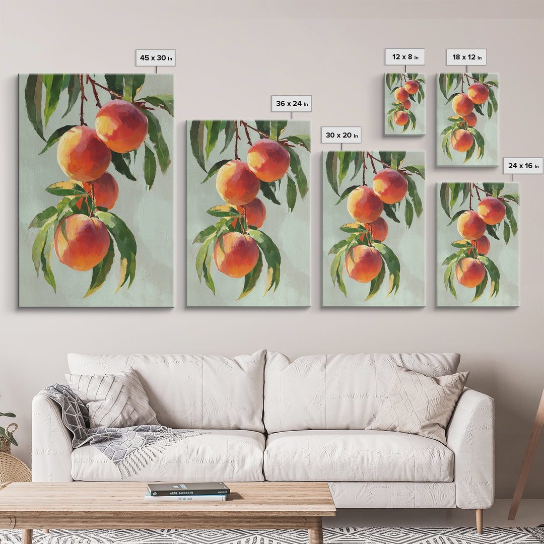 Still Life of Peaches Canvas Print, Impressionist Art, Fine Art Print, Living Room Decor, Fine Art, Impression, Painting, IMP-2x3-7