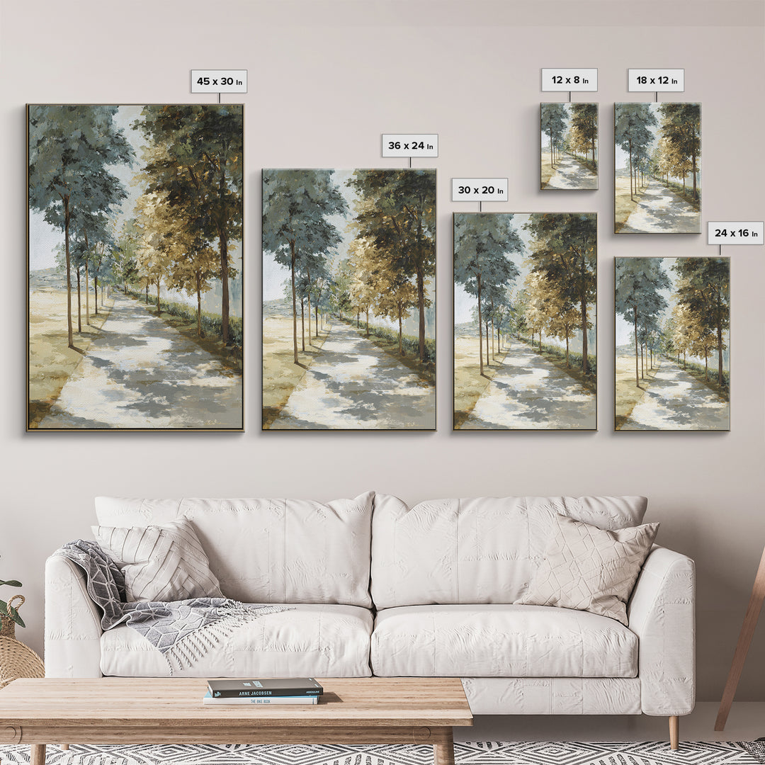 Garden Path Covered Canvas Print, Impressionist Art, Textured Wall Art, Living Room Decor, Impression, Landscape Painting, IMP-2x3-82