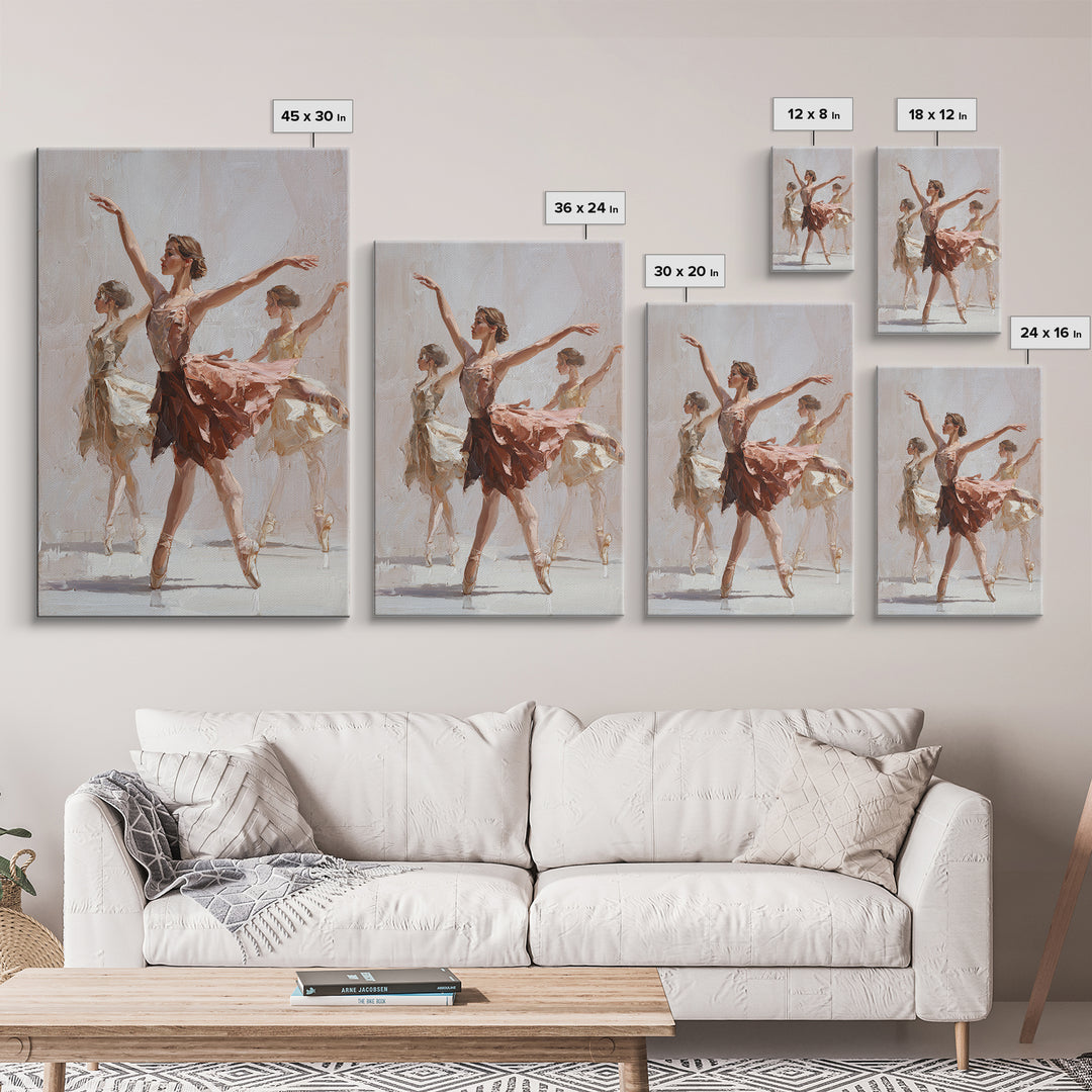 Dancers Suggested by Soft Moving Brushwork Canvas Print, Impressionist Art, Living Room Art, Living Room Decor, Oil Painting, IMP-2x3-95