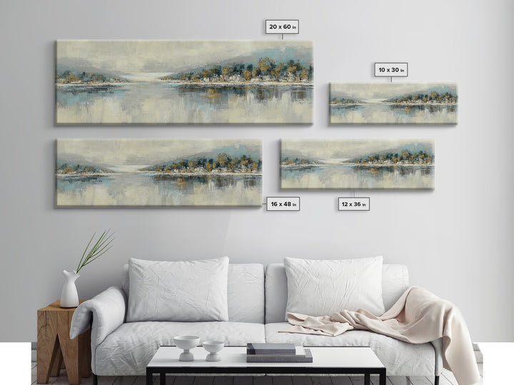 Soft Seaside Cliffs Framed Canvas Print, Impressionist Art, Gallery Decor, Living Room Decor, Fine Art, Impression, Wall Art, IMP-3x1-69