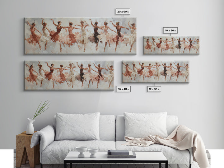Dancers Suggested by Soft Moving Brushwork Canvas Print, Impressionist Art, Statement Artwork, Living Room Decor, Impression, IMP-3x1-7