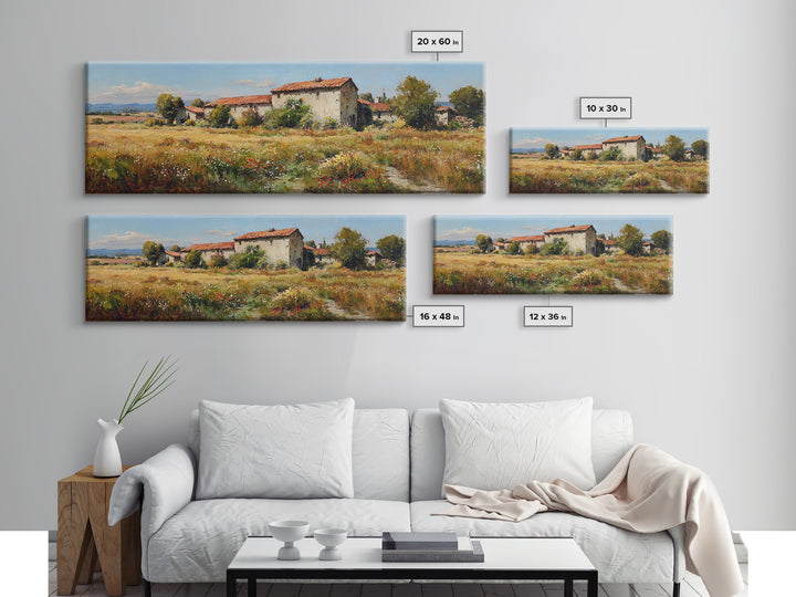 Country Lane with Flickering Sunlight Canvas Print, Impressionist Art, Wall Art Framed, Living Room Decor, Watercolor Art, IMP-3x1-86