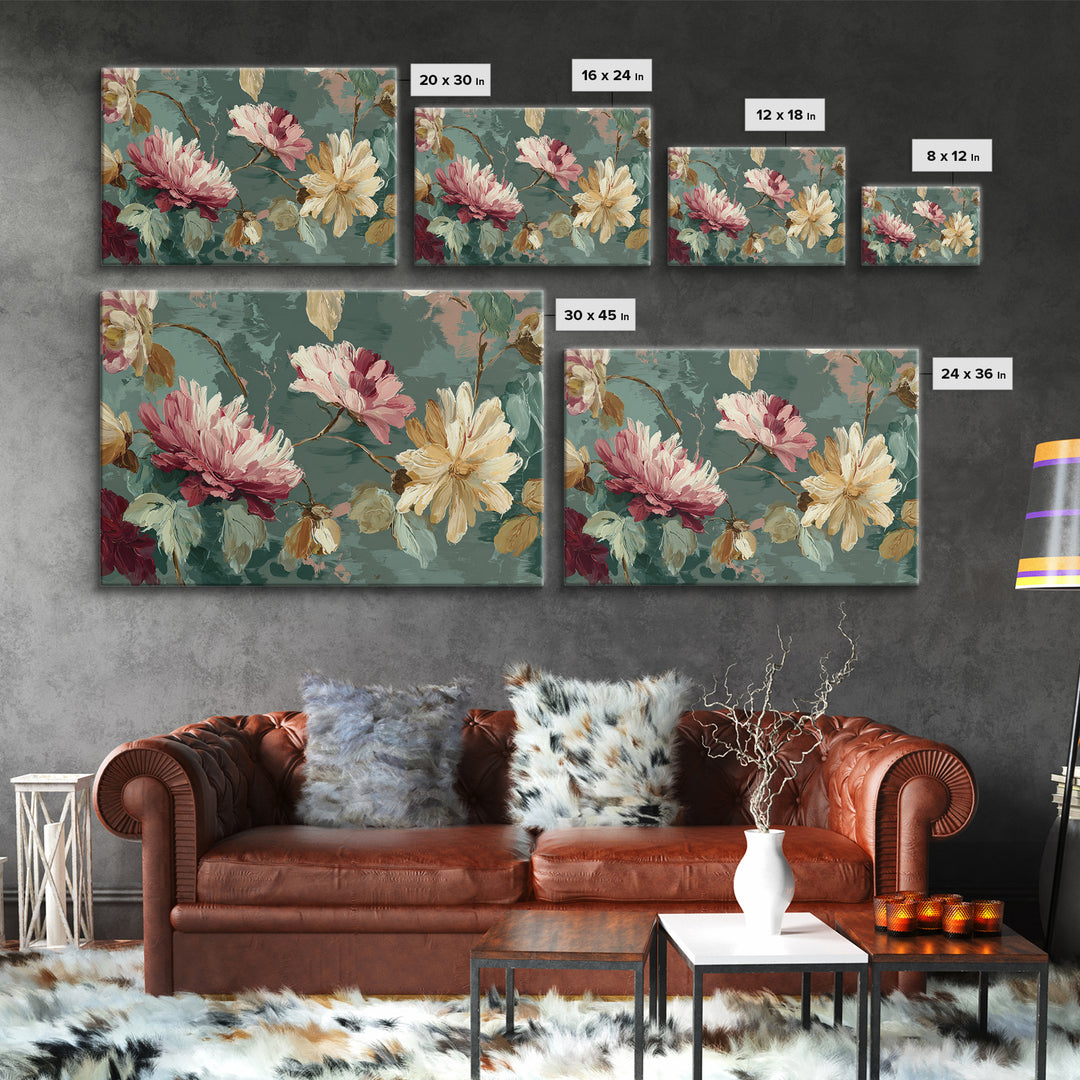 Wildflower Field in Loose Pastel Strokes Canvas Print, Impressionist Art, Flower Print, Living Room Decor, Impression, IMP-3x2-36
