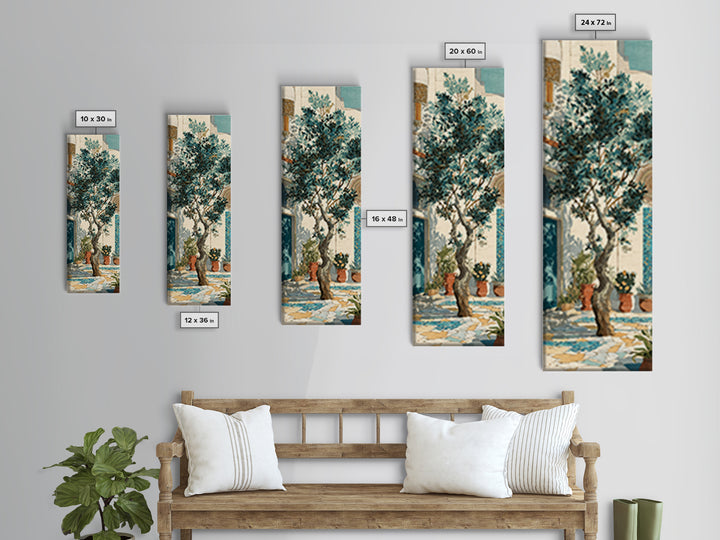 Olive Grove Path Canvas Print, Italian Villa Art, Gallery Decor, Living Room Decor, Fine Art, Villa, Minimalist Decor, IVA-1x3-39