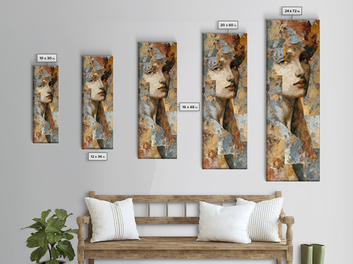 Renaissance Inspired Portrait with Modern Softness Canvas Print, Italian Villa Art, Living Room Decor, Fine Art, Villa, IVA-1x3-6