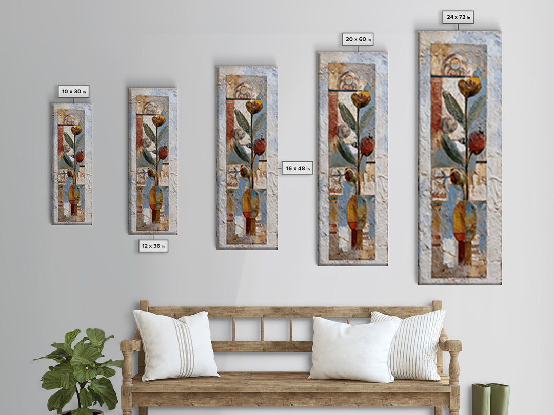 Figs and Cheese on Rustic Wooden Board Framed Canvas Print, Italian Villa Art, Travel Poster, Living Room Decor, Oil Painting, IVA-1x3-69