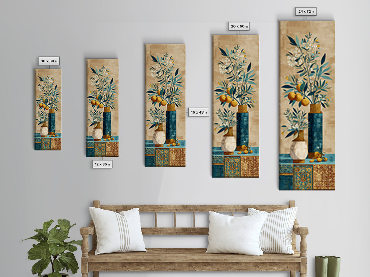 Pasta Herbs and Tomatoes Still Life Canvas Print, Italian Villa Art, Neutral Wall Art, Living Room Decor, Fine Art, Villa, IVA-1x3-7