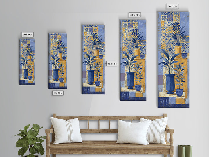 Italian Tile Pattern Canvas Print, Italian Villa Art, Rustic Home Decor, Living Room Decor, Fine Art, Villa, Boho Decor, IVA-1x3-77