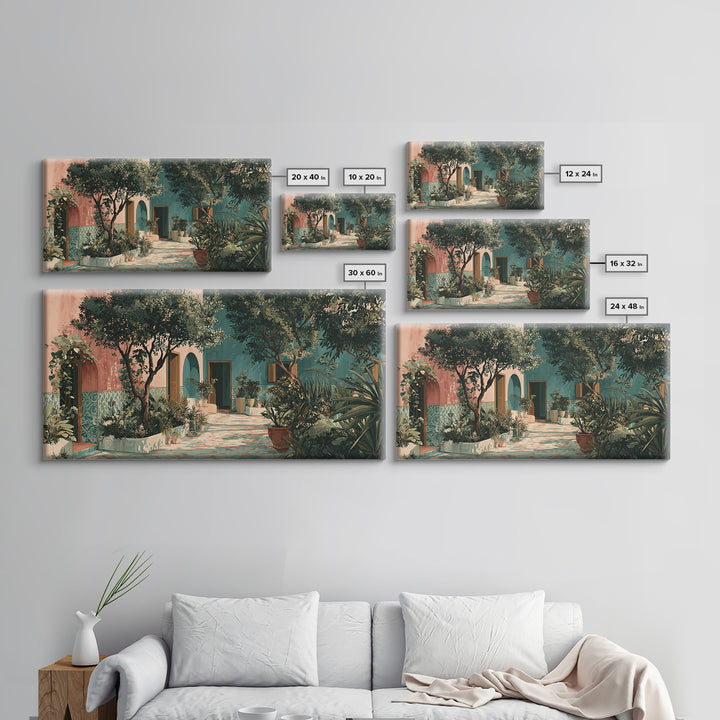 Olive Grove Path Framed Canvas Print, Italian Villa Art, Travel Poster, Living Room Decor, Fine Art, Villa, Fine Art Print, IVA-2x1-95