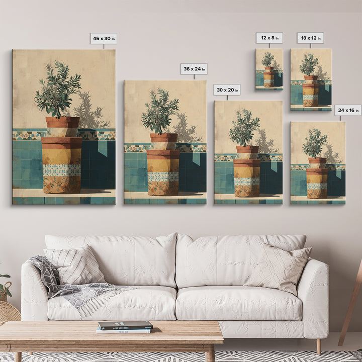 Terra Cotta Pot Canvas Print, Italian Villa Art, Wall Decor, Living Room Decor, Fine Art, Villa, Contemporary Art, IVA-2x3-54