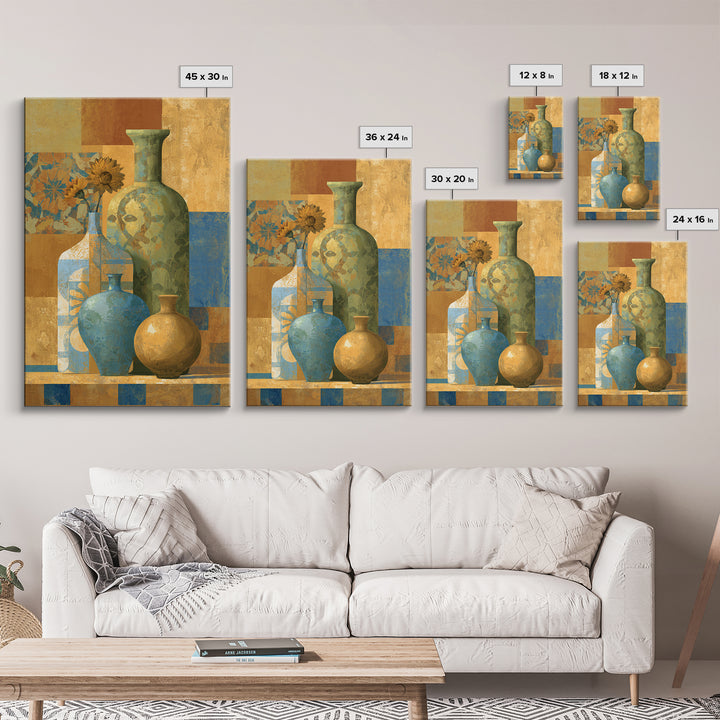 Florentine Floral Ornament Pattern Canvas Print, Italian Villa Art, Fine Art Print, Living Room Decor, Fine Art, Villa, IVA-2x3-66