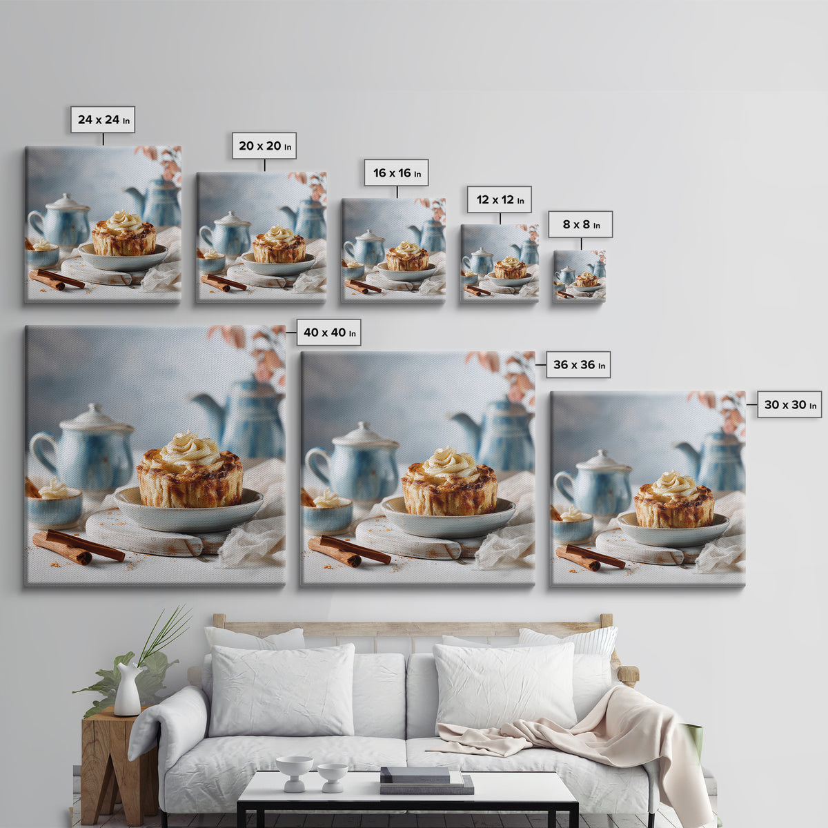 Apple Pie Cooling Framed Canvas Print, Kitchen Art, Digital Wall Art, Kitchen Decor, Fine Art, Kitchen, Kitchen Prints, KIT-1x1-56